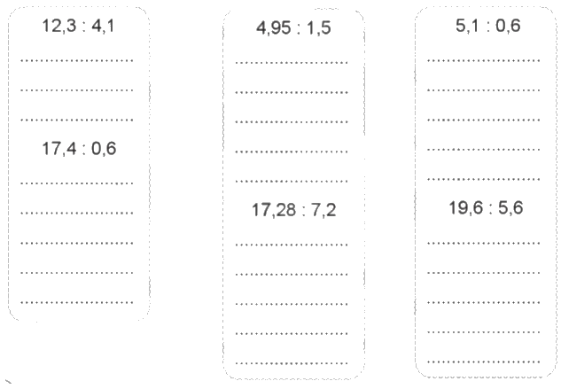 Giải bài 35: Chia một số thập phân cho một số thập phân trang 84, 85 vở bài tập Toán 5 - Cánh diều 1
