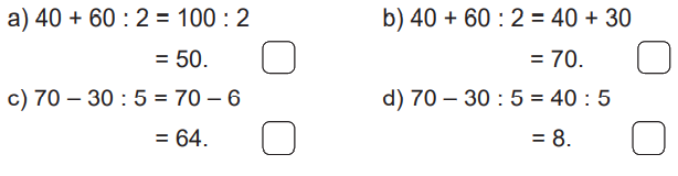 Giải bài 38: Biểu thức số. Tính giá trị của biểu thức số (tiết 2) trang 95 vở bài tập Toán 3 - Kết nối tri thức với cuộc sống 2 1