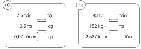 Giải bài 38: Viết các số đo đại lượng dưới dạng số thập phân trang 92, 93 vở bài tập Toán 5 - Cánh diều 2