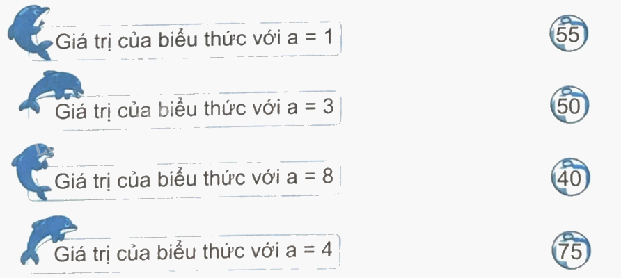 Giải bài 4: Biểu thức chứa chữ (tiết 1) trang 14 vở bài tập Toán 4 - Kết nối tri thức với cuộc sống 1