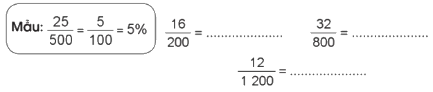 Giải bài 40: Tỉ số phần trăm trang 97, 98 vở bài tập Toán 5 - Cánh diều 2 1
