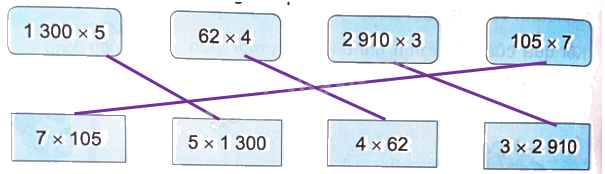 Giải bài 40: Tính chất giao hoán và kết hợp của phép nhân (tiết 1) trang 10 vở bài tập Toán 4 - Kết nối tri thức với cuộc sống 2