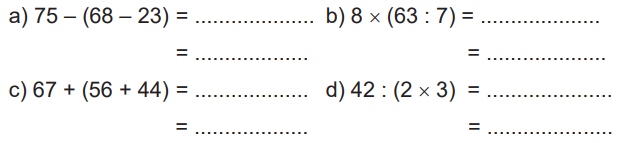 Giải bài 42: Ôn tập biểu thức số (tiết 2) trang 107 vở bài tập Toán 3 - Kết nối tri thức với cuộc sống 0 1