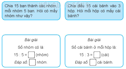 Giải bài 42: Số bị chia, số chia, thương (tiết 1) Vở bài tập toán 2 - Kết nối tri thức với cuộc sống 3
