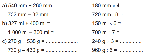 Giải bài 43: Ôn tập hình học và đo lường (tiết 2) trang 111 vở bài tập Toán 3 - Kết nối tri thức với cuộc sống 2 1