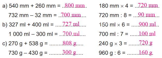 Giải bài 43: Ôn tập hình học và đo lường (tiết 2) trang 111 vở bài tập Toán 3 - Kết nối tri thức với cuộc sống 8