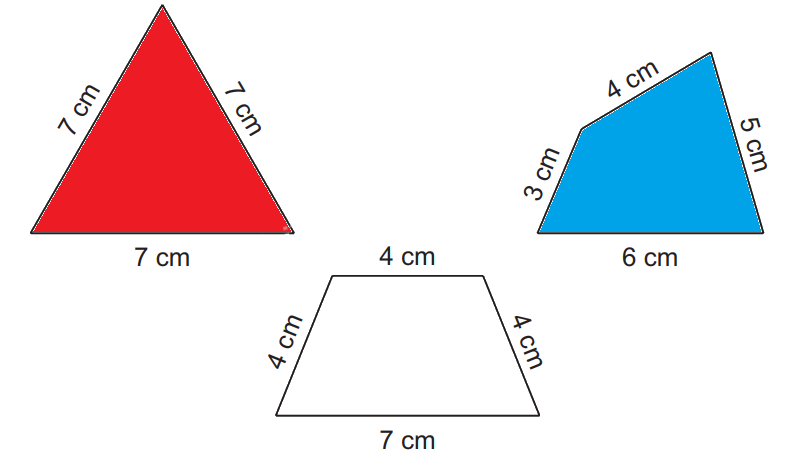 Giải bài 50: Chu vi hình tam giác, hình tứ giác, hình chữ nhật, hình vuông (tiết 1) trang 18 vở bài tập Toán 3 - Kết nối tri thức với cuộc sống 3 2