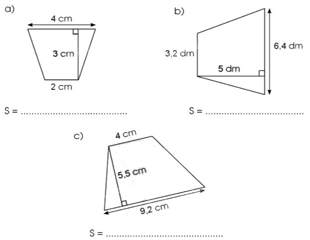Giải bài 53. Diện tích hình thang trang 13, 14 vở bài tập Toán 5 - Cánh diều 1