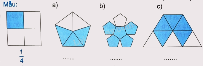 Giải bài 53: Khái niệm phân số (tiết 1) trang 56 vở bài tập Toán 4 - Kết nối tri thức với cuộc sống 0 1
