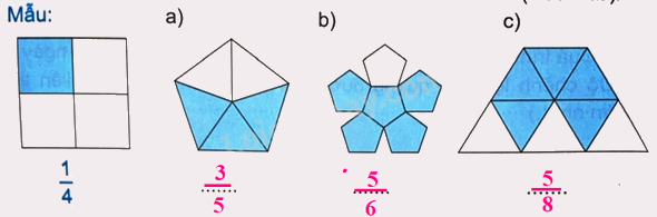 Giải bài 53: Khái niệm phân số (tiết 1) trang 56 vở bài tập Toán 4 - Kết nối tri thức với cuộc sống 2