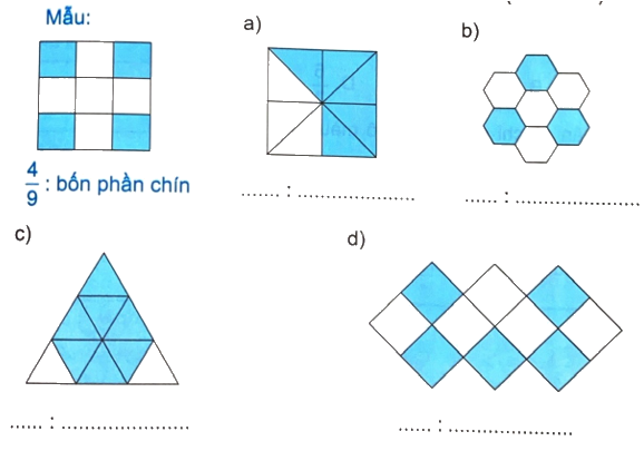 Giải bài 53: Khái niệm phân số (tiết 2) trang 57 vở bài tập Toán 4 - Kết nối tri thức với cuộc sống 1