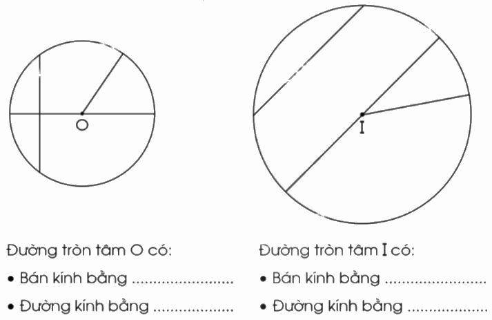 Giải bài 54: Hình tròn. Đường tròn trang 15, 16, 17, 18 vở bài tập Toán 5 - Cánh diều 1