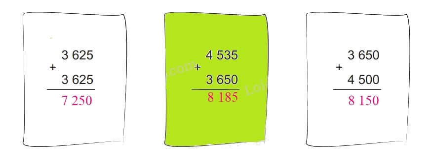 Giải bài 54: Phép cộng trong phạm vi 10 000 (tiết 1) trang 37 vở bài tập Toán 3 - Kết nối tri thức với cuộc sống 3 2