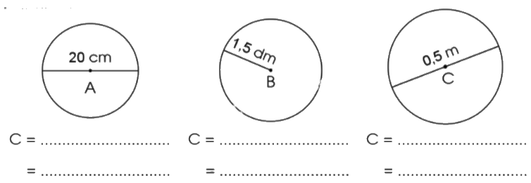 Giải bài 55: Chu vi hình tròn trang 19, 20 vở bài tập Toán 5 - Cánh diều 1