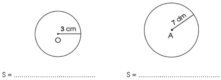 Giải bài 56. Diện tích hình tròn trang 21, 22, 23 vở bài tập Toán 5 - Cánh diều 0 1