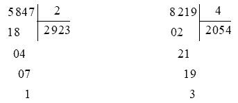 Giải bài 57: Chia số có bốn chữ số cho số có một chữ số (tiết 2) trang 47 vở bài tập Toán 3 - Kết nối tri thức với cuộc sống 4