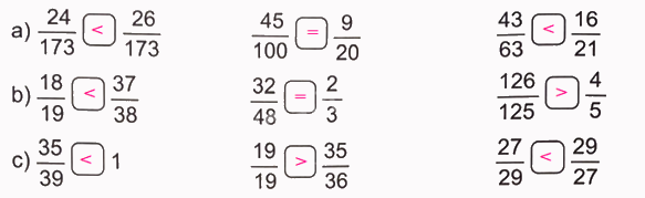 Giải bài 58: So sánh phân số (tiết 3) trang 70 vở bài tập Toán 4 - Kết nối tri thức với cuộc sống 2