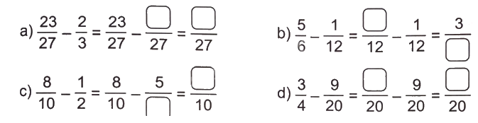 Giải bài 61: Phép trừ phân số (tiết 2) trang 81 vở bài tập Toán 4 - Kết nối tri thức với cuộc sống 1 1