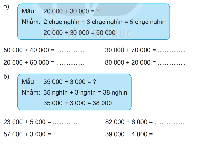 Giải bài 63: Phép cộng trong phạm vi 100 000 (tiết 2) trang 68 vở bài tập Toán 3 - Kết nối tri thức với cuộc sống 0 1