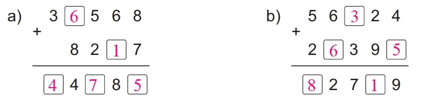 Giải bài 63: Phép cộng trong phạm vi 100 000 (tiết 2) trang 68 vở bài tập Toán 3 - Kết nối tri thức với cuộc sống 4 2