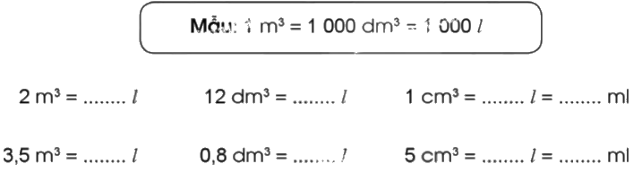 Giải bài 64. Mét khối trang 43, 44, 45 vở bài tập Toán 5 - Cánh diều 4