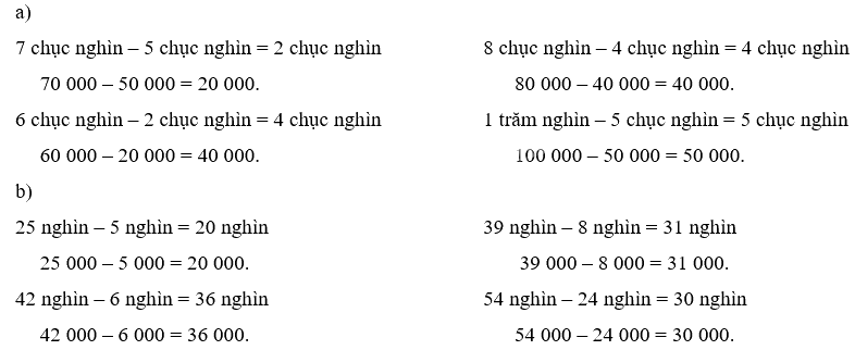 Giải bài 64: Phép trừ trong phạm vi 100 000 (tiết 2) trang 71 Vở bài tập Toán 3 - Kết nối tri thức với cuộc sống 0 2