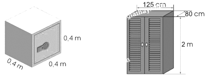 Giải bài 65. Thể tích hình hộp chữ nhật, hình lập phương trang 46, 47 vở bài tập Toán 5 - Cánh diều 1 1