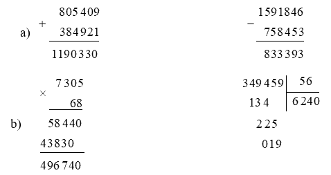 Giải bài 68: Ôn tập phép tính với số tự nhiên (tiết 2) trang 109 vở bài tập Toán 4 - Kết nối tri thức với cuộc sống 0 1