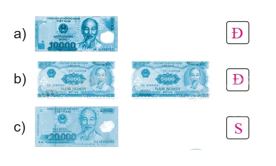 Giải bài 68: Tiền Việt Nam trang 82 (tiết 1) vở bài tập Toán 3 - Kết nối tri thức với cuộc sống 1 2