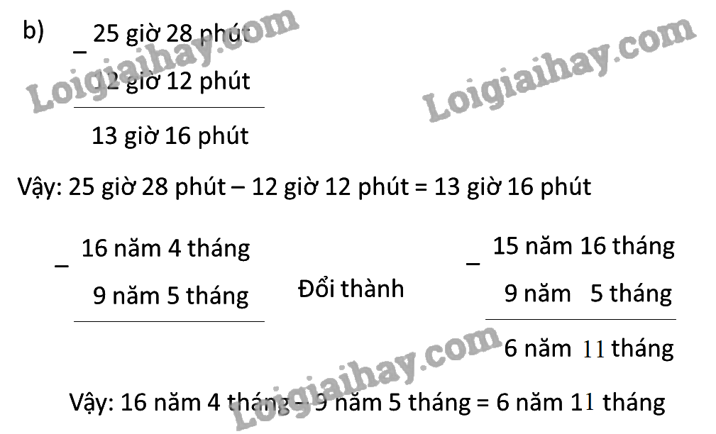 Giải bài 69: Cộng số đo thời gian. Trừ số đo thời gian trang 56, 57 vở bài tập Toán 5 - Cánh diều 2