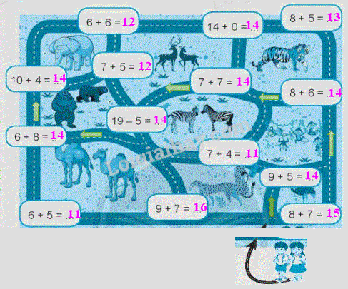 Giải bài: 7 cộng với một số, 6 cộng với một số (trang 47) Vở bài tập toán 2 - Chân trời sáng tạo 3 2