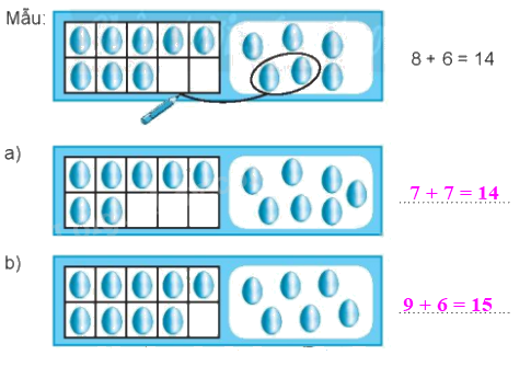 Giải bài: 7 cộng với một số, 6 cộng với một số (trang 47) Vở bài tập toán 2 - Chân trời sáng tạo 4