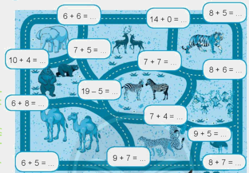 Giải bài: 7 cộng với một số, 6 cộng với một số (trang 47) Vở bài tập toán 2 - Chân trời sáng tạo 5