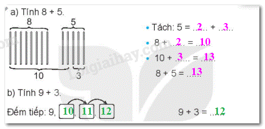 Giải bài 7: Phép cộng (qua 10) trong phạm vi 20 (tiết 1) trang 29 vở bài tập toán 2 - Kết nối tri thức với cuộc sống 0 2