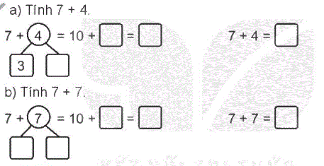 Giải bài 7: Phép cộng (qua 10) trong phạm vi 20 (tiết 3) trang 31, 32 vở bài tập toán 2 - Kết nối tri thức với cuộc sống 1
