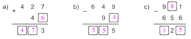 Giải bài 70: Ôn tập phép cộng, phép trừ trong phạm vi 1000 (tiết 3) VBT toán 2 - Kết nối tri thức với cuộc sống 3 2