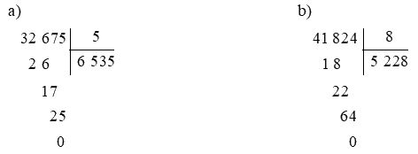 Giải bài 71: Chia số có năm chữ số cho số có một chữ số (tiết 3) trang 95 vở bài tập Toán 3 - Kết nối tri thức với cuộc sống 1