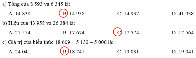 Giải bài 77: Ôn tập phép cộng, phép trừ trong phạm vi 100 000 (tiết 2) trang 111 vở bài tập Toán 3 - Kết nối tri thức với cuộc sống 2