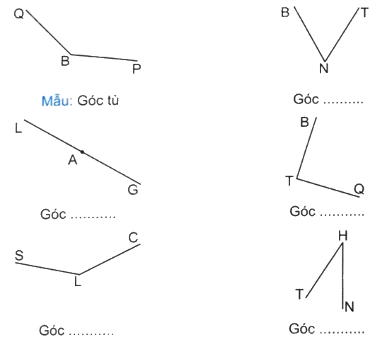 Giải bài 8: Góc nhọn, góc tù, góc bẹt (tiết 1) trang 26, 27 vở bài tập Toán 4 - Kết nối tri thức với cuộc sống 0 1