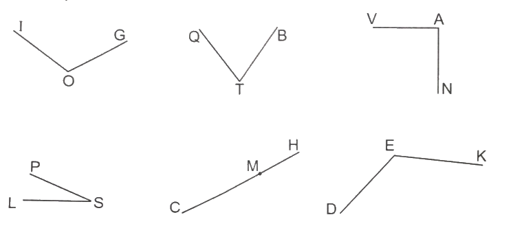 Giải bài 8: Góc nhọn, góc tù, góc bẹt (tiết 2) trang 29 vở bài tập Toán 4 - Kết nối tri thức với cuộc sống 0 1