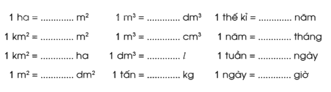 Giải bài 87: Ôn tập về đo lường trang 111, 112, 113, 114, 115 vở bài tập Toán 5 - Cánh diều 0 1