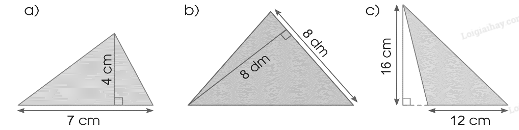 Giải bài Bài 51: Diện tích hình tam giác trang 7, 8 vở bài tập Toán 5 - Cánh diều 0 1