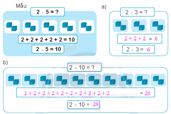 Giải bài: Bảng nhân 2 - VBT toán 2 - Chân trời sáng tạo 2