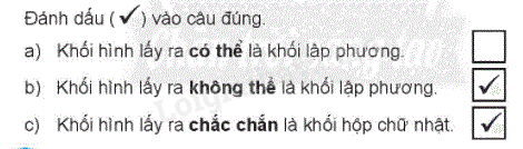 Giải bài: Có thể, chắc chắn, không thể (trang 110) Vở bài tập toán 2 - Chân trời sáng tạo 1 3