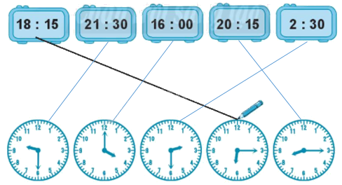 Giải bài: Giờ , phút, xem đồng hồ VBT toán 2 - Chân trời sáng tạo 4 2