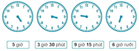 Giải bài: Giờ , phút, xem đồng hồ VBT toán 2 - Chân trời sáng tạo 5