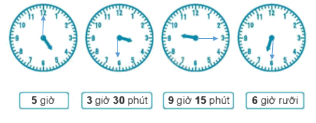 Giải bài: Giờ , phút, xem đồng hồ VBT toán 2 - Chân trời sáng tạo 6