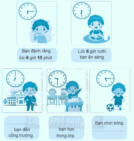 Giải bài: Giờ , phút, xem đồng hồ VBT toán 2 - Chân trời sáng tạo 7 1