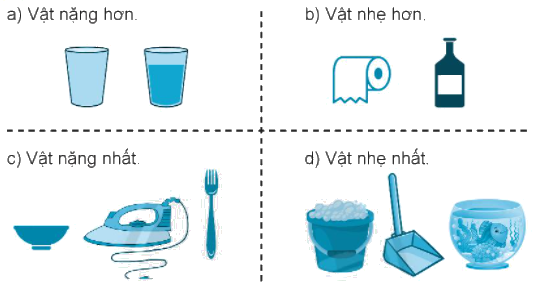 Giải bài. Nặng hơn, nhẹ hơn VBT Toán 2 - Chân trời sáng tạo 1