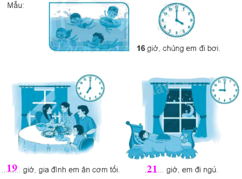 Giải bài: Ngày, giờ (trang 111) Vở bài tập toán 2 - Chân trời sáng tạo 12